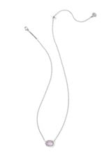 KENDRA SCOTT DESIGN Daphne Silver Frame Short Pendant Necklace in Amethyst