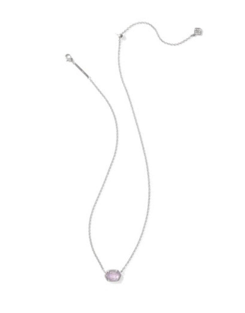 KENDRA SCOTT DESIGN Daphne Silver Frame Short Pendant Necklace in Amethyst