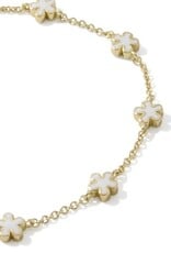 KENDRA SCOTT DESIGN Jane Gold Delicate Chain Bracelet in White Enamel