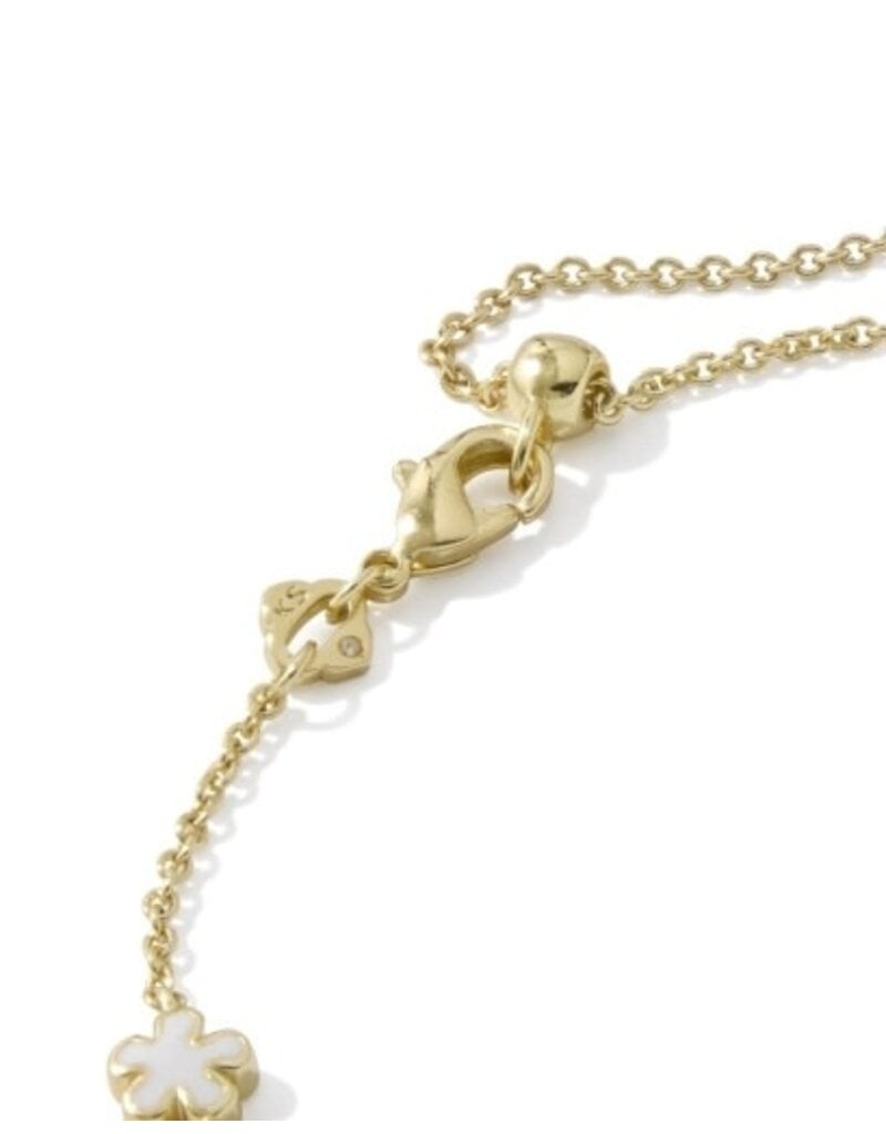 KENDRA SCOTT DESIGN Jane Gold Delicate Chain Bracelet in White Enamel