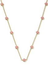 KENDRA SCOTT DESIGN Jane Gold Strand Necklace in Dark Pink Enamel