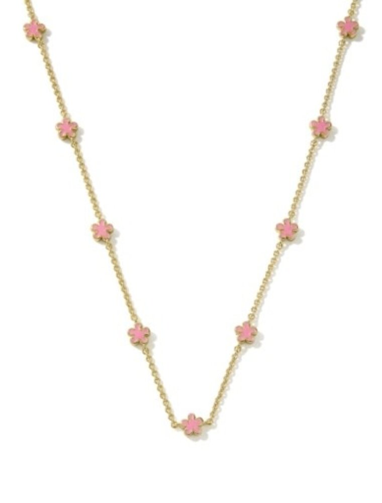 KENDRA SCOTT DESIGN Jane Gold Strand Necklace in Dark Pink Enamel