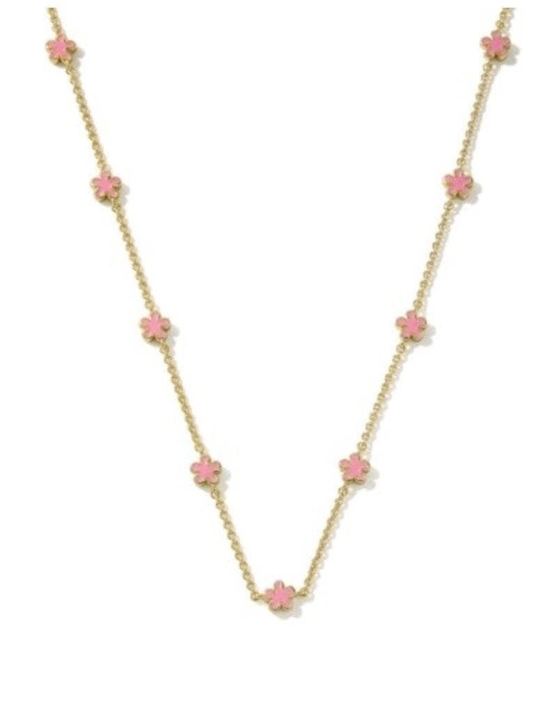 KENDRA SCOTT DESIGN Jane Gold Strand Necklace in Dark Pink Enamel