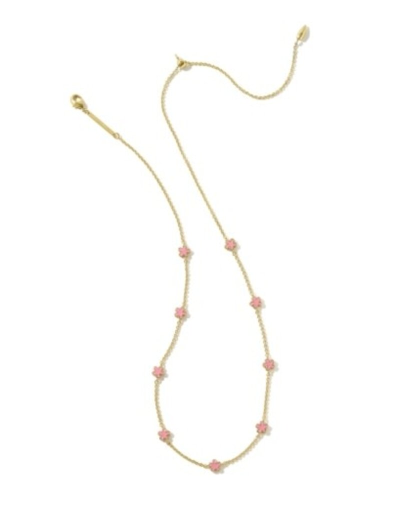KENDRA SCOTT DESIGN Jane Gold Strand Necklace in Dark Pink Enamel
