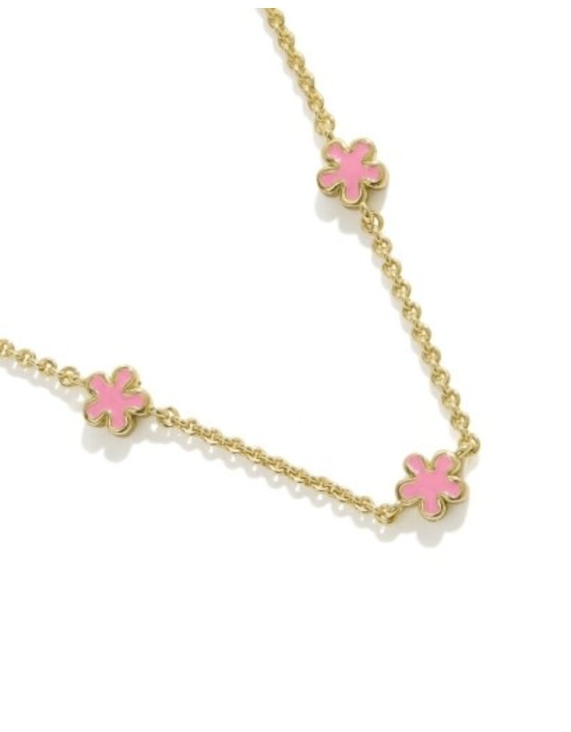 KENDRA SCOTT DESIGN Jane Gold Strand Necklace in Dark Pink Enamel