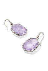 KENDRA SCOTT DESIGN Daphne Silver Frame Drop Earrings in Amethyst