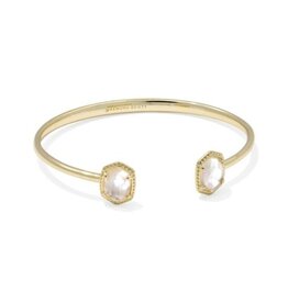 KENDRA SCOTT DESIGN Daphne Gold Frame Cuff Bracelet in Ivory Mother-of-Pearl