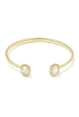KENDRA SCOTT DESIGN Daphne Gold Frame Cuff Bracelet in Ivory Mother-of-Pearl