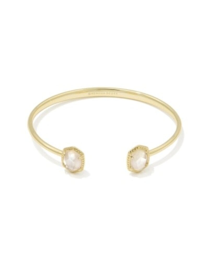 KENDRA SCOTT DESIGN Daphne Gold Frame Cuff Bracelet in Ivory Mother-of-Pearl