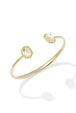 KENDRA SCOTT DESIGN Daphne Gold Frame Cuff Bracelet in Ivory Mother-of-Pearl