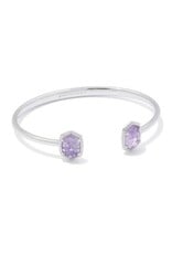KENDRA SCOTT DESIGN Daphne Silver Frame Cuff Bracelet in Amethyst