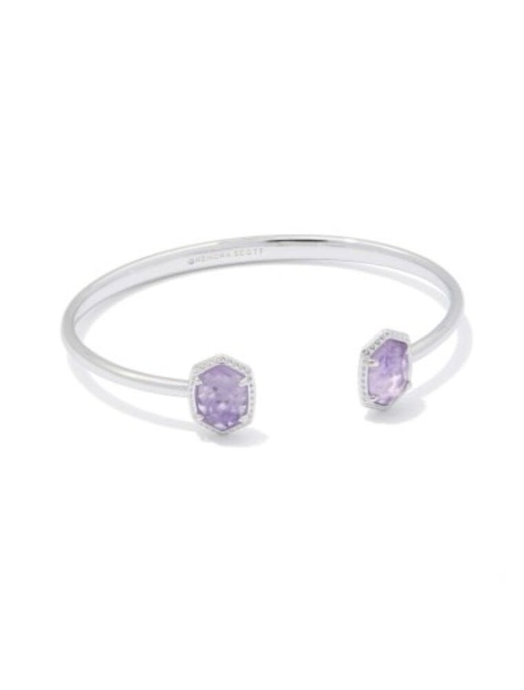 KENDRA SCOTT DESIGN Daphne Silver Frame Cuff Bracelet in Amethyst