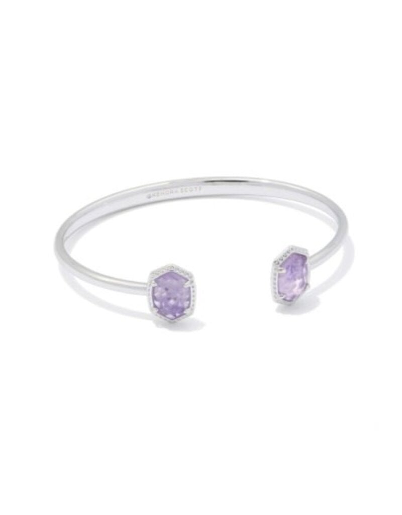 KENDRA SCOTT DESIGN Daphne Silver Frame Cuff Bracelet in Amethyst