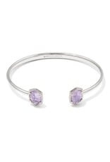 KENDRA SCOTT DESIGN Daphne Silver Frame Cuff Bracelet in Amethyst