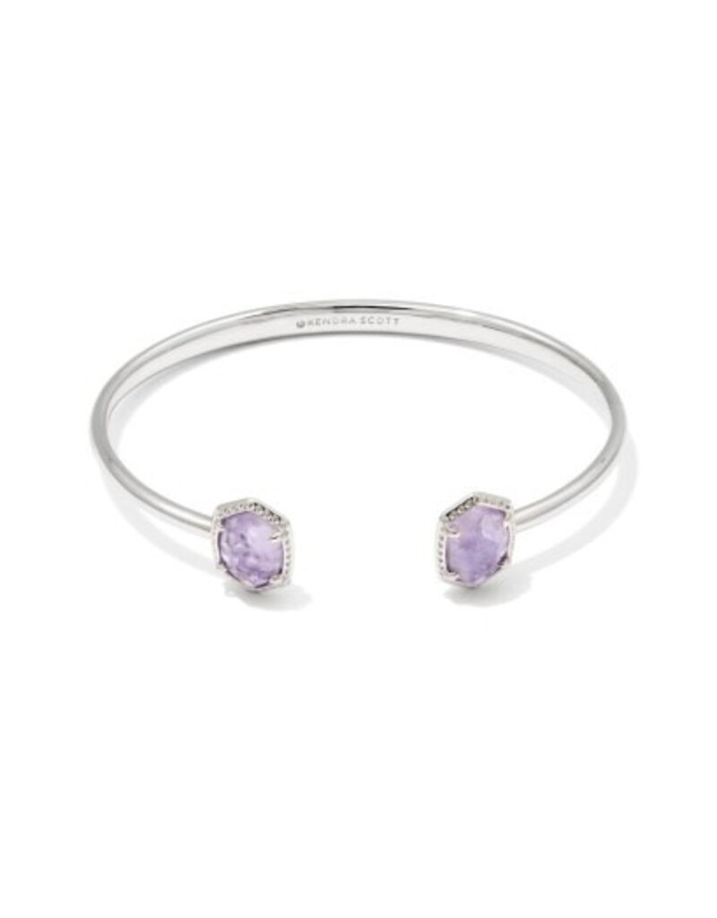 KENDRA SCOTT DESIGN Daphne Silver Frame Cuff Bracelet in Amethyst