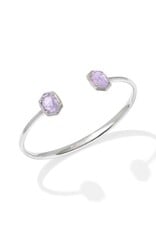 KENDRA SCOTT DESIGN Daphne Silver Frame Cuff Bracelet in Amethyst