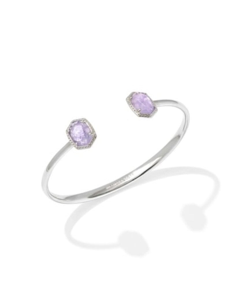 KENDRA SCOTT DESIGN Daphne Silver Frame Cuff Bracelet in Amethyst