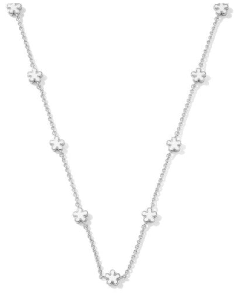 KENDRA SCOTT DESIGN Jane Silver Strand Necklace in White Enamel