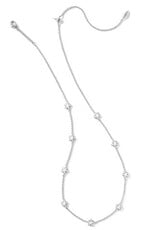 KENDRA SCOTT DESIGN Jane Silver Strand Necklace in White Enamel