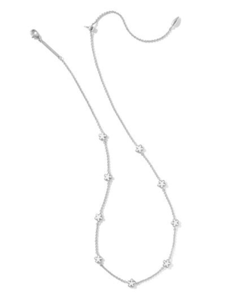 KENDRA SCOTT DESIGN Jane Silver Strand Necklace in White Enamel