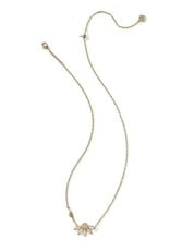 KENDRA SCOTT DESIGN Anya Flower Gold Short Pendant Necklace in Ivory Mix