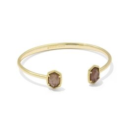 KENDRA SCOTT DESIGN Daphne Gold Frame Cuff Bracelet in Taupe Mother-of-Pearl