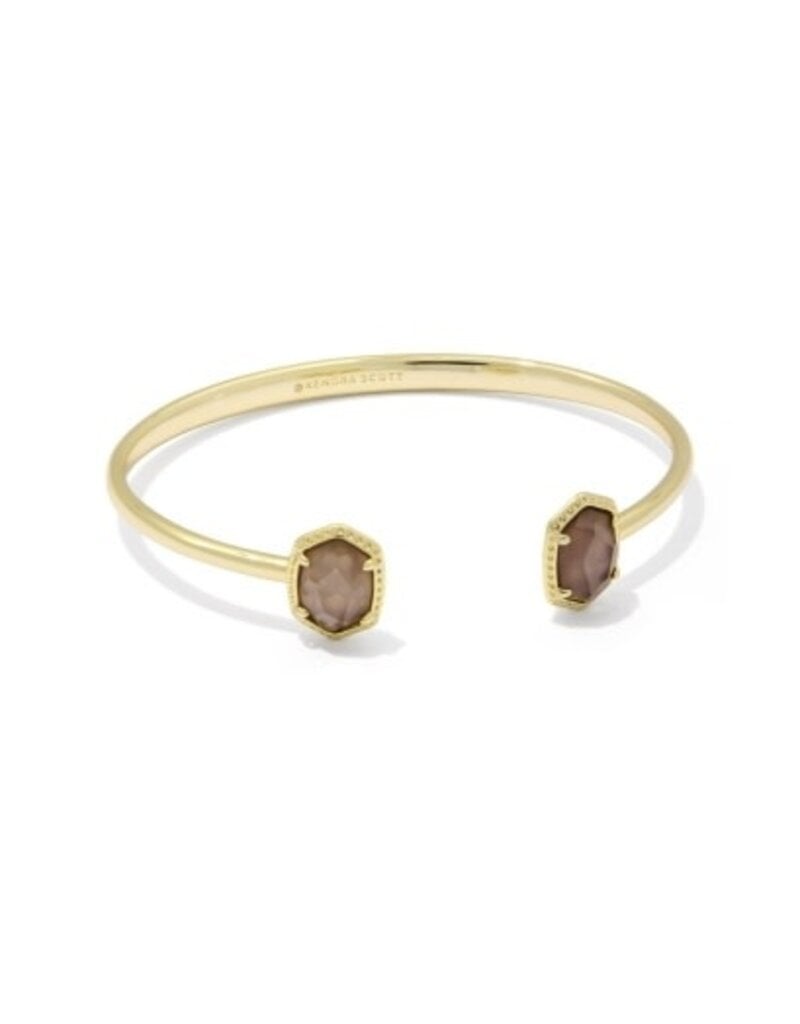 KENDRA SCOTT DESIGN Daphne Gold Frame Cuff Bracelet in Taupe Mother-of-Pearl
