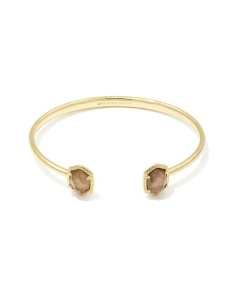 KENDRA SCOTT DESIGN Daphne Gold Frame Cuff Bracelet in Taupe Mother-of-Pearl