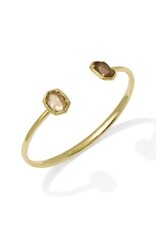 KENDRA SCOTT DESIGN Daphne Gold Frame Cuff Bracelet in Taupe Mother-of-Pearl