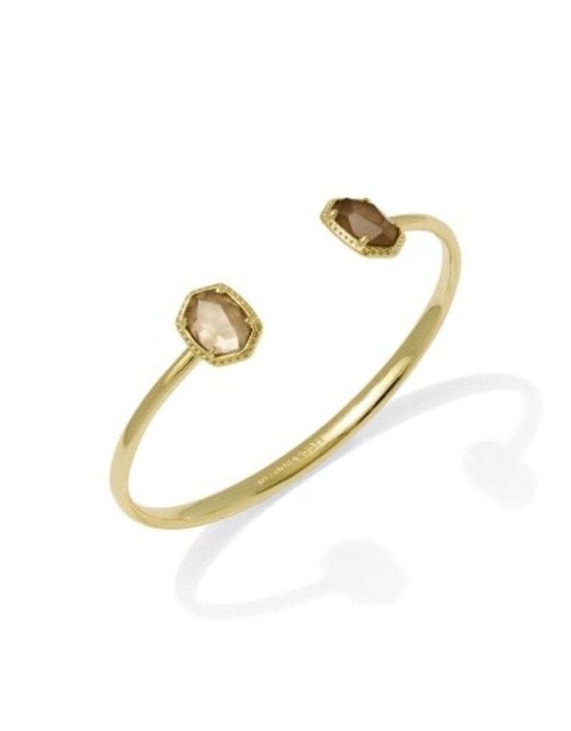 KENDRA SCOTT DESIGN Daphne Gold Frame Cuff Bracelet in Taupe Mother-of-Pearl