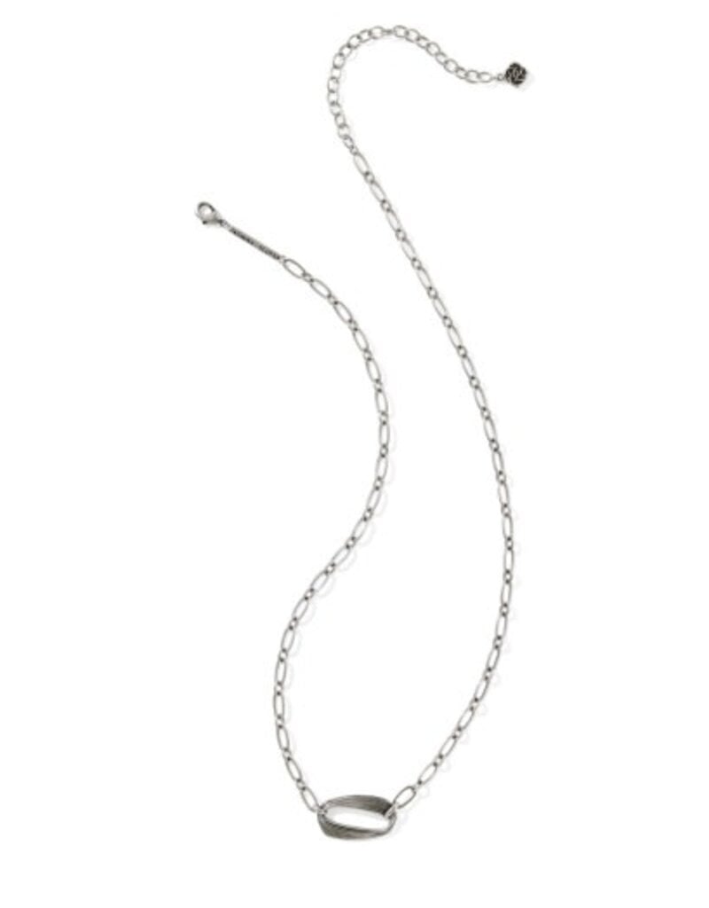 KENDRA SCOTT DESIGN Kira Vintage Silver Short Pendant Necklace