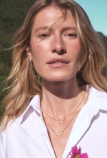 KENDRA SCOTT DESIGN Anya Flower Gold Short Pendant Necklace in Ivory Mix