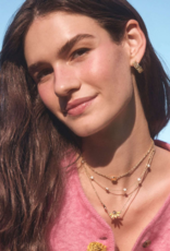 KENDRA SCOTT DESIGN Anya Flower Gold Short Pendant Necklace in Yellow Mix