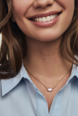 KENDRA SCOTT DESIGN Daphne Gold Frame Short Pendant Necklace in Light Pink Mother-of-Pearl