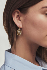 KENDRA SCOTT DESIGN Daphne Gold Frame Drop Earrings in Taupe Mother-of-Pearl