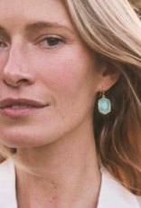 KENDRA SCOTT DESIGN Daphne Gold Frame Drop Earrings in Teal Amazonite