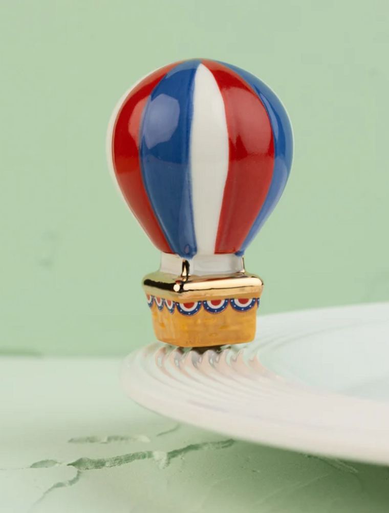 NORA FLEMING Red, White, and Balloon Hot Air Balloon Mini
