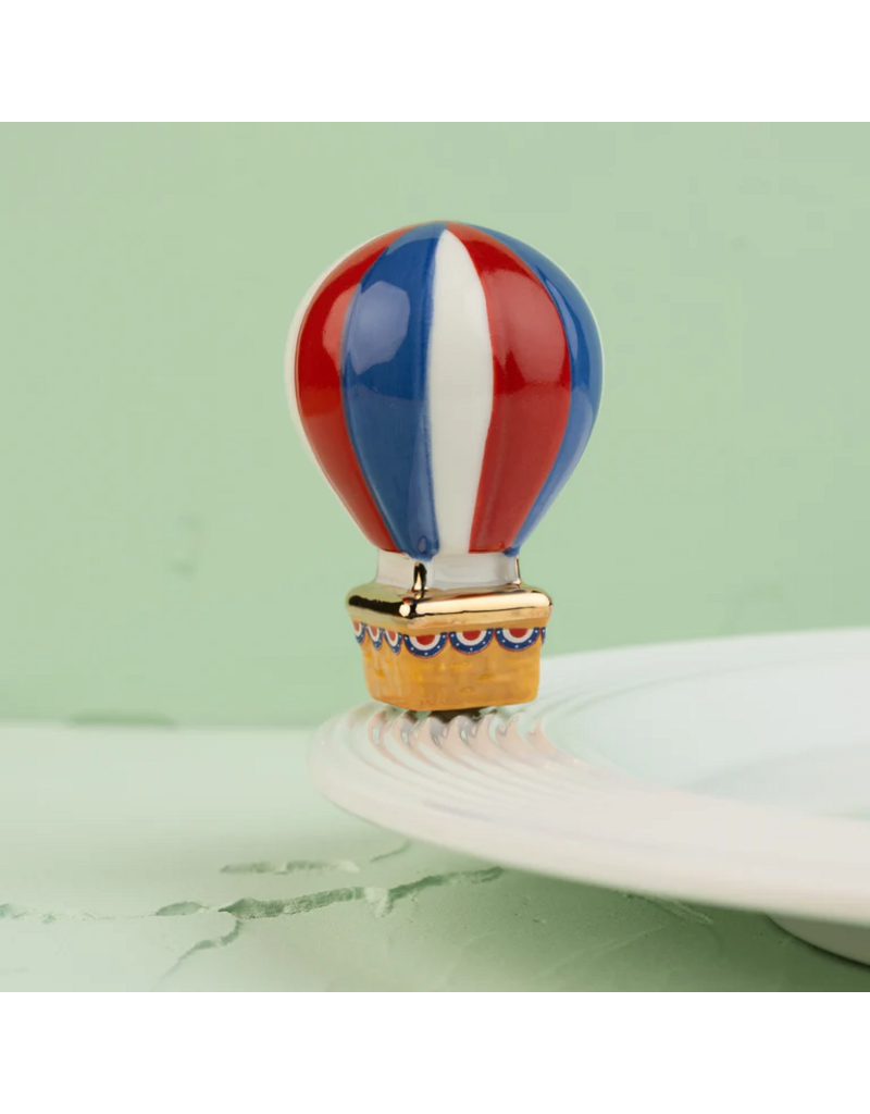 NORA FLEMING Red, White, and Balloon Hot Air Balloon Mini