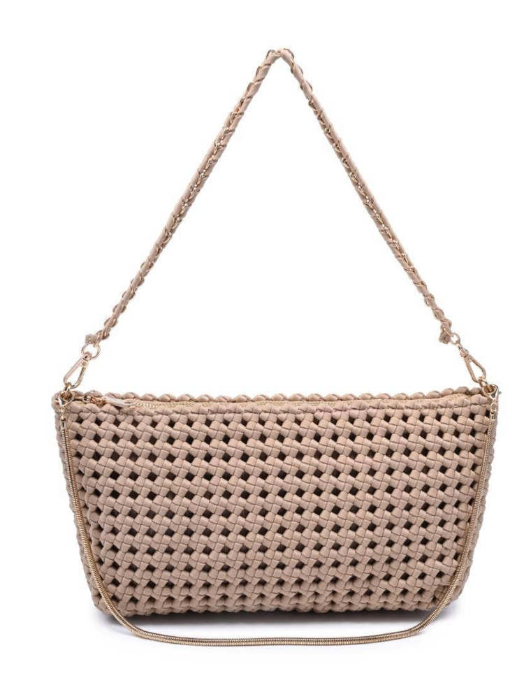 SOL & SELENE Eclipse Clutch in Nude