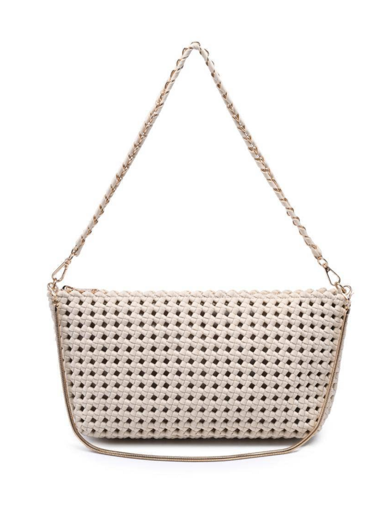 SOL & SELENE Eclipse Clutch in Cream