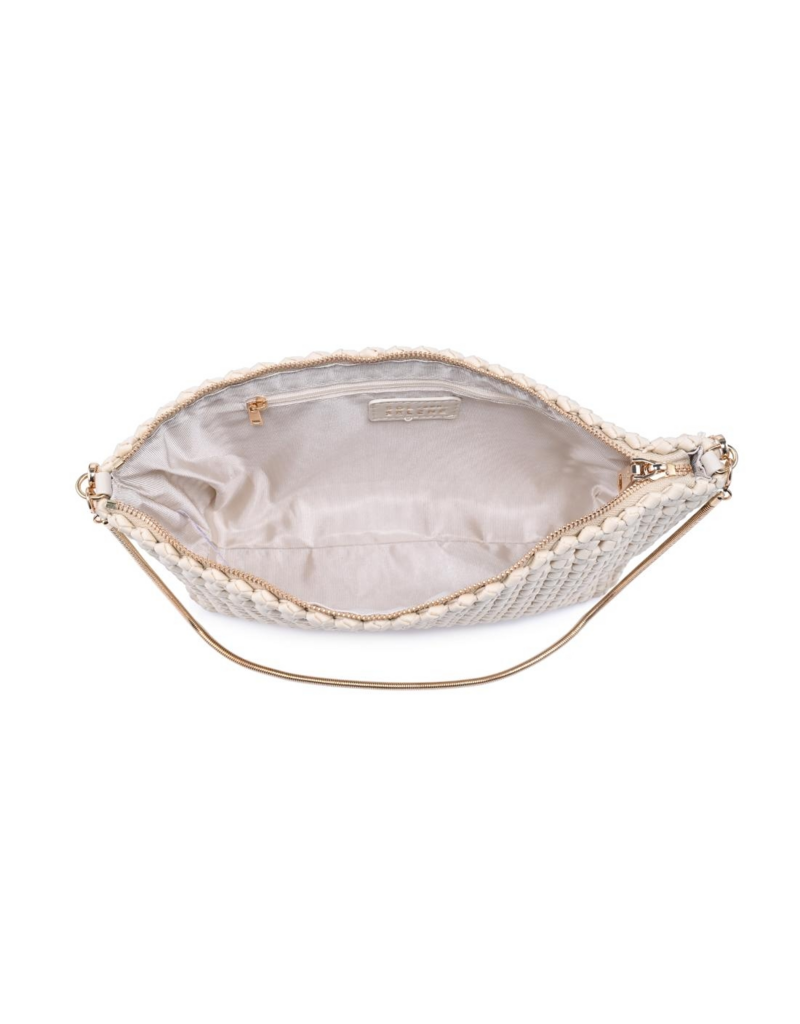 SOL & SELENE Eclipse Clutch in Cream