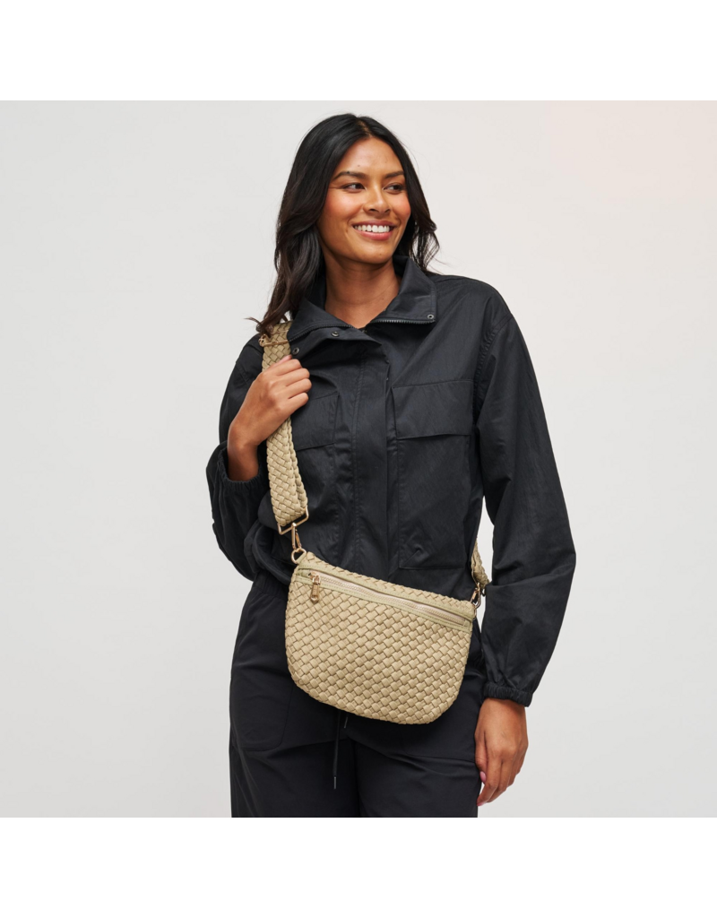 SOL & SELENE Ethereal Woven Sustainable Crossbody in Sage