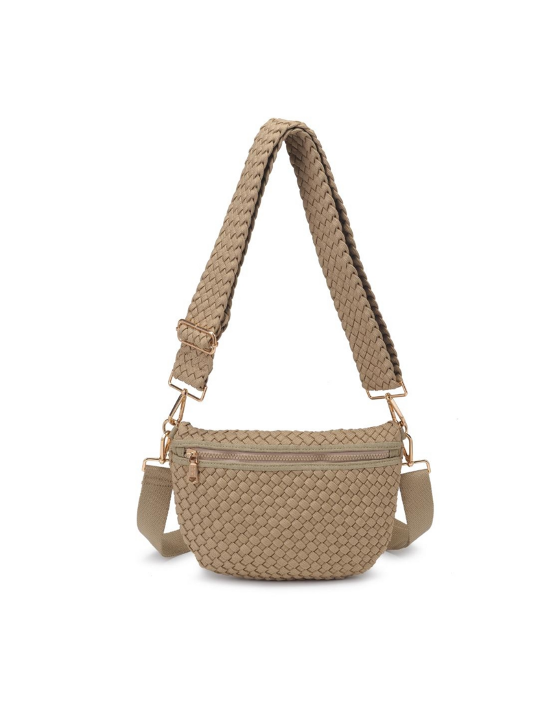 SOL & SELENE Ethereal Woven Sustainable Crossbody in Sage