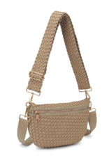 SOL & SELENE Ethereal Woven Sustainable Crossbody in Sage