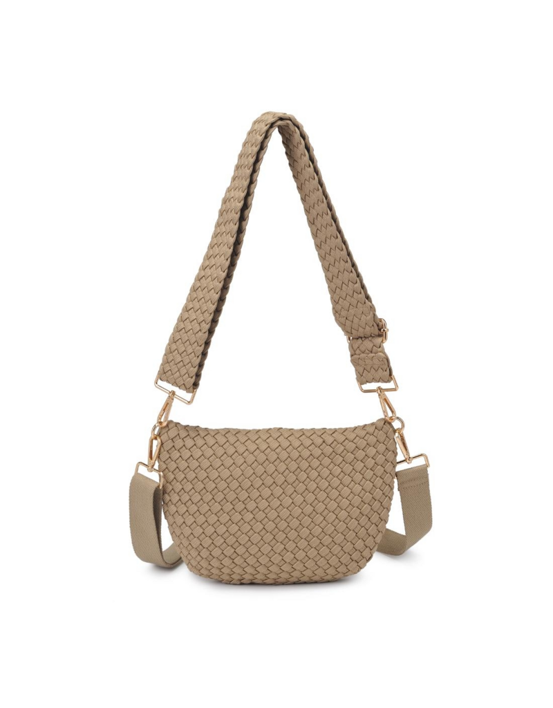 SOL & SELENE Ethereal Woven Sustainable Crossbody in Sage