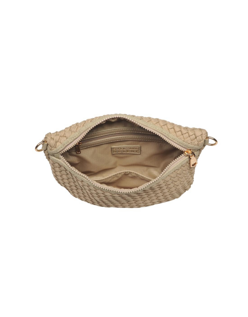 SOL & SELENE Ethereal Woven Sustainable Crossbody in Sage
