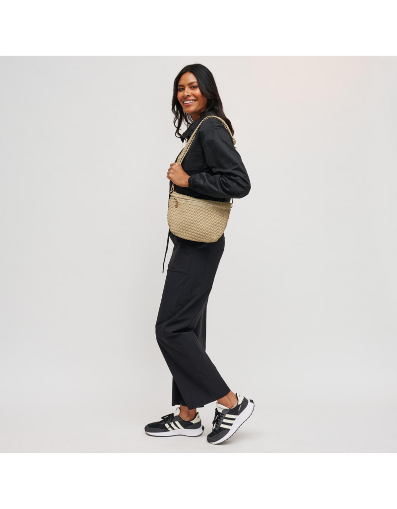 SOL & SELENE Ethereal Woven Sustainable Crossbody in Sage