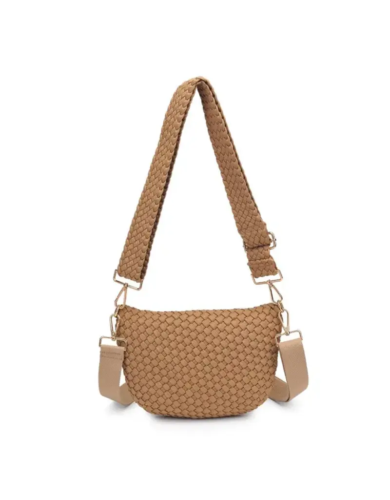 SOL & SELENE Ethereal Woven Sustainable Crossbody in Nude