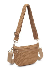 SOL & SELENE Ethereal Woven Sustainable Crossbody in Nude