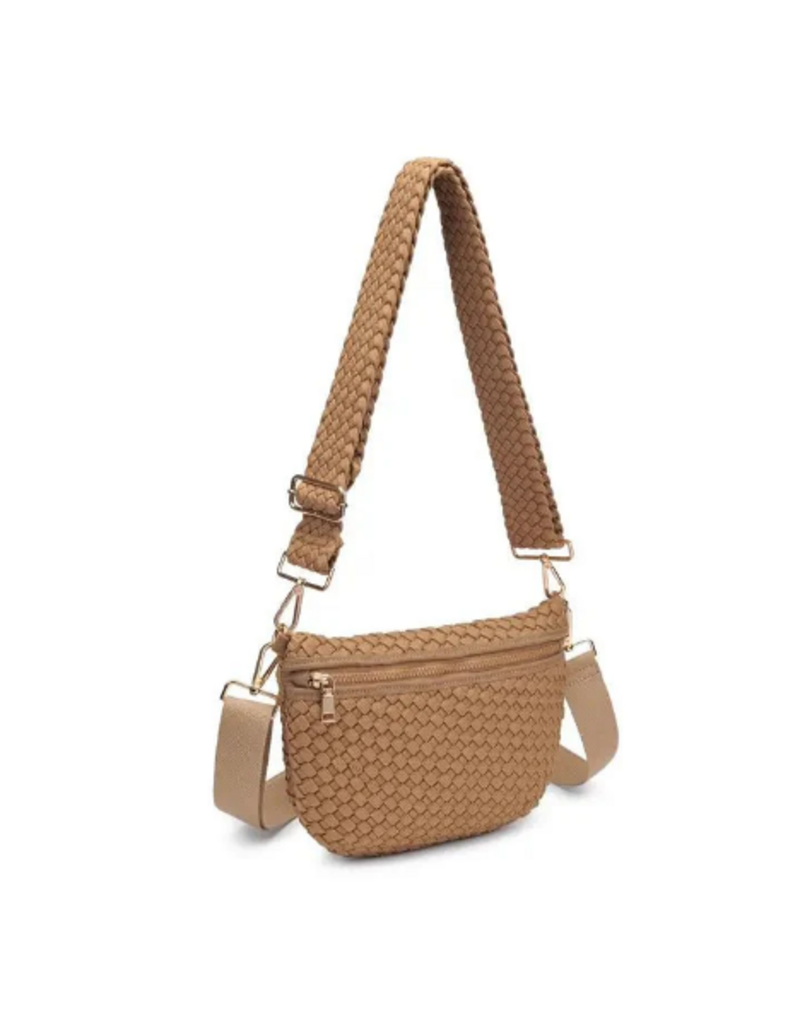 SOL & SELENE Ethereal Woven Sustainable Crossbody in Nude